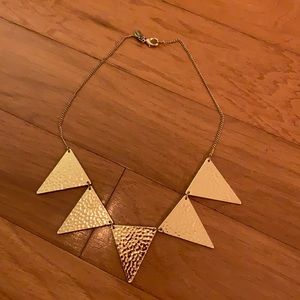 Express gold triangle necklace